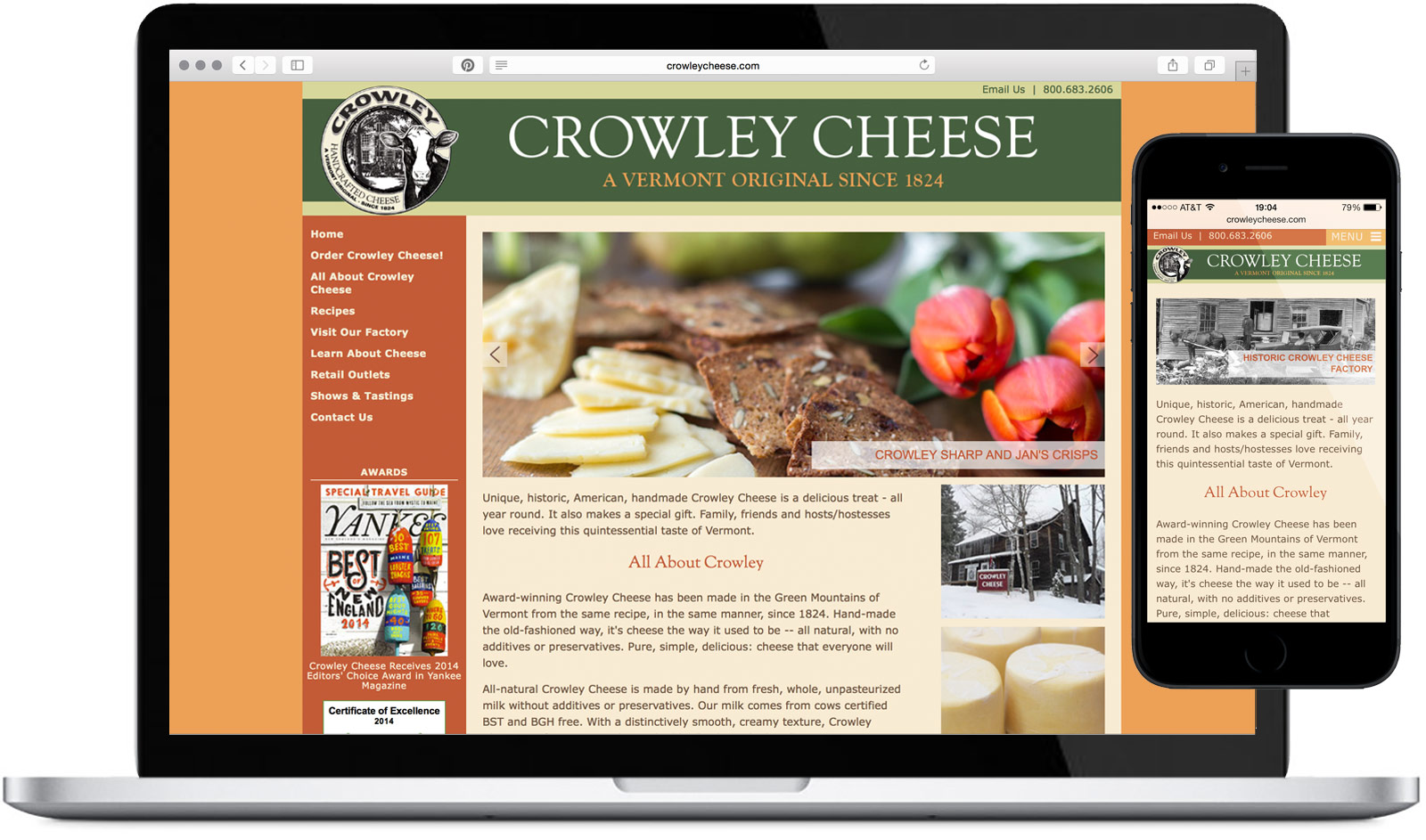 Crowley Cheese - Website