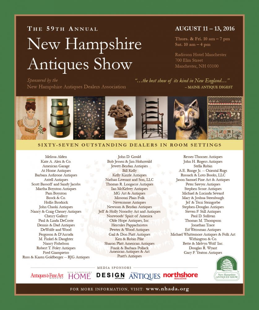 NHADA New Hampshire Antiques Show - 2016 Ad